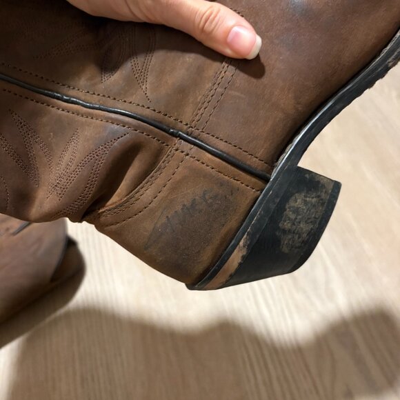 Durango Brown Leather Western Cowboy Boots - Picture 8 of 9